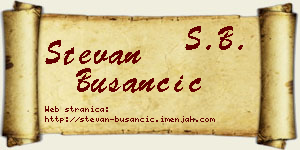 Stevan Busančić vizit kartica